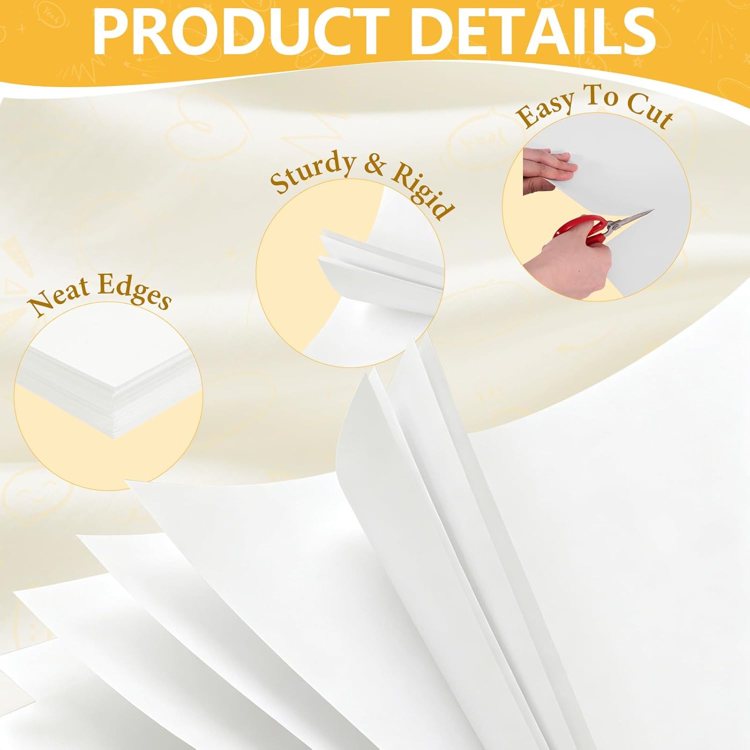 100 Pack White Poster Board, 13.5" x 17.5" Heavy-Weight Blank Poster Board Bulk, Thick Poster Board Paper for School, Classroom Supplies, Display, Art Crafts, Drawing, Presentations, Science Projects