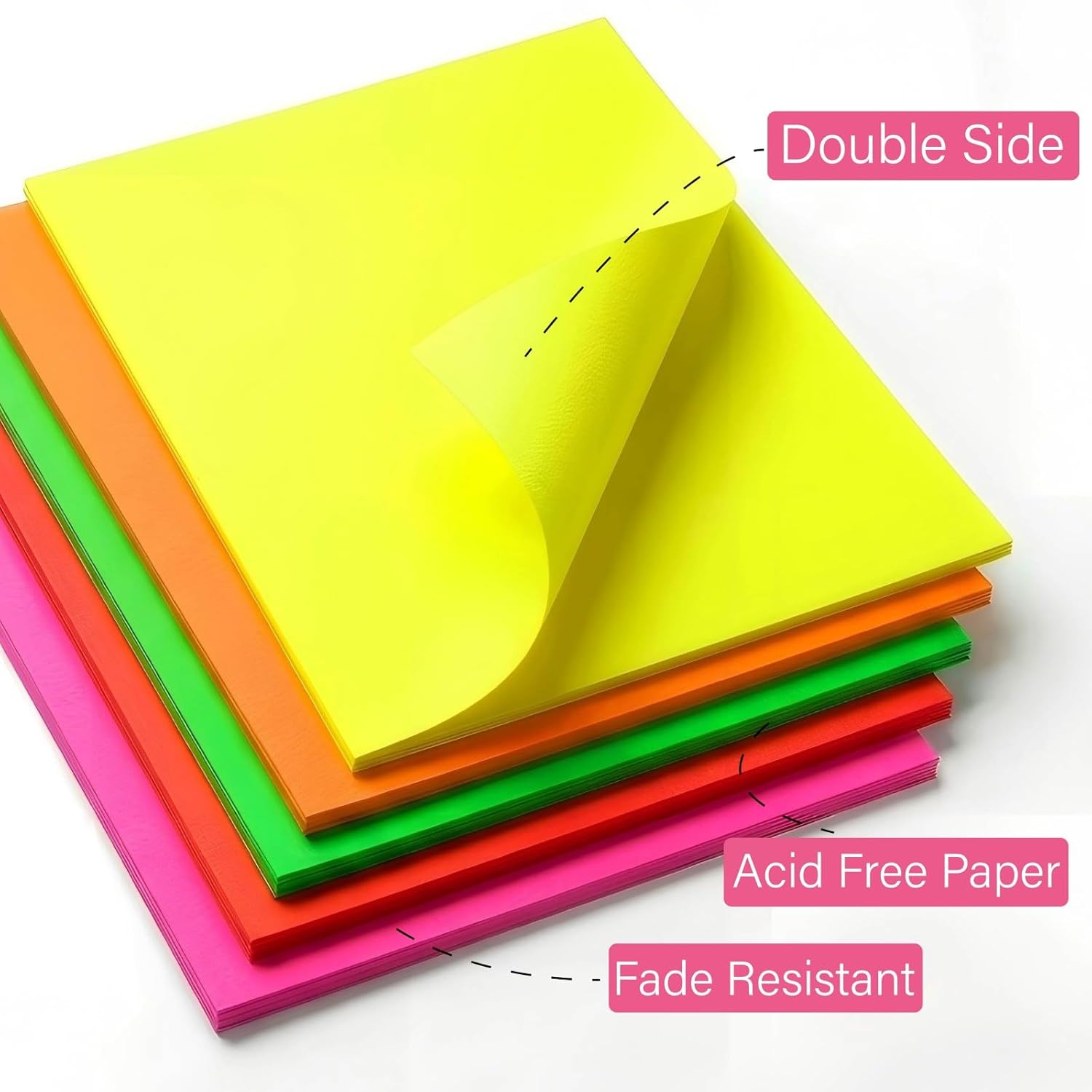 VinTS large Neon Colored Poster Board,22''x28''-50 Assorted Poster Paper,Colorful Poster Board Bulk for School Craft Project Presentation Science Fair Project,Drawing,Display