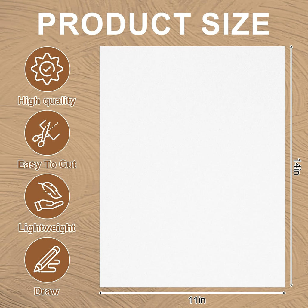 15 Pack Poster Boards 11 x 14 Inch White Poster Boards Heavyweight Poster Board Blank Poster Paper for Vision Boards Crafts Projects School Supplies Presentations Drawing Scrapbooking