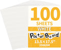 100 Pack White Poster Board, 13.5" x 17.5" Heavy-Weight Blank Poster Board Bulk, Thick Poster Board Paper for School, Classroom Supplies, Display, Art Crafts, Drawing, Presentations, Science Projects