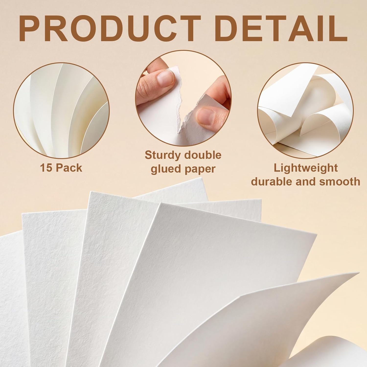 15 Pack Poster Boards 11 x 14 Inch White Poster Boards Heavyweight Poster Board Blank Poster Paper for Vision Boards Crafts Projects School Supplies Presentations Drawing Scrapbooking