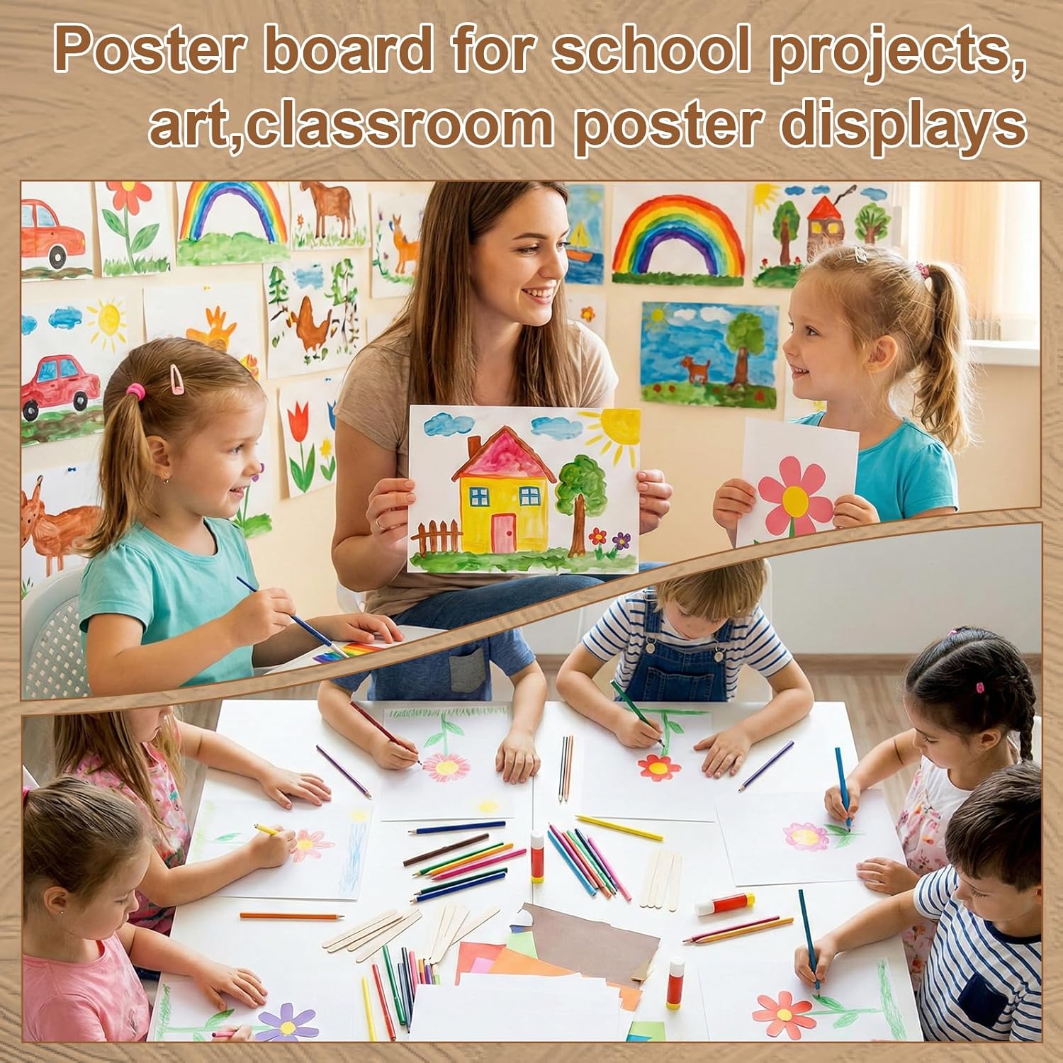 15 Pack Poster Boards 11 x 14 Inch White Poster Boards Heavyweight Poster Board Blank Poster Paper for Vision Boards Crafts Projects School Supplies Presentations Drawing Scrapbooking