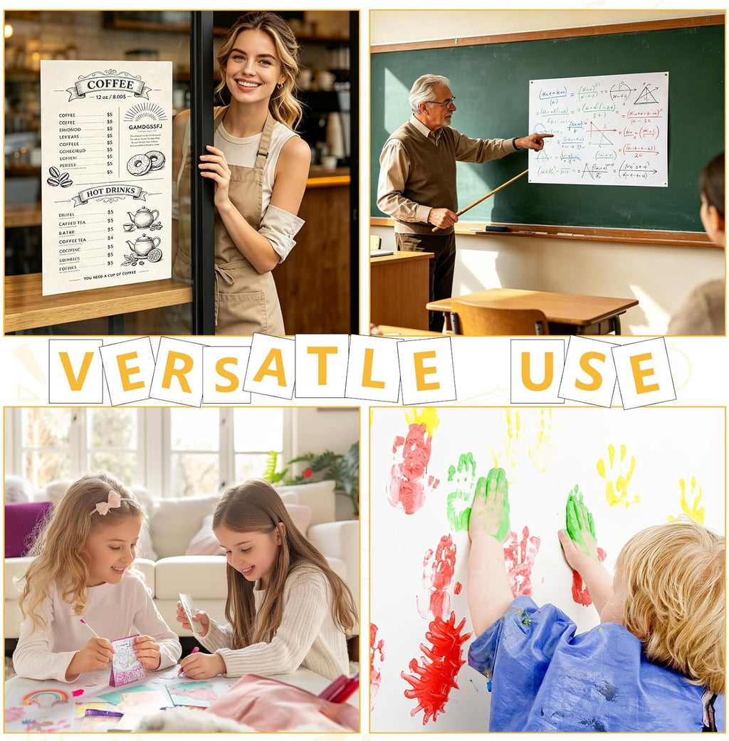 100 Pack White Poster Board, 13.5" x 17.5" Heavy-Weight Blank Poster Board Bulk, Thick Poster Board Paper for School, Classroom Supplies, Display, Art Crafts, Drawing, Presentations, Science Projects